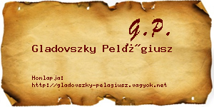 Gladovszky Pelágiusz névjegykártya